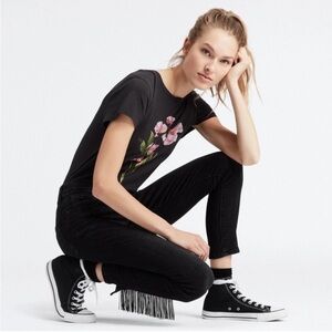 Levi’s black high rise fringe jeans cotton skinny
